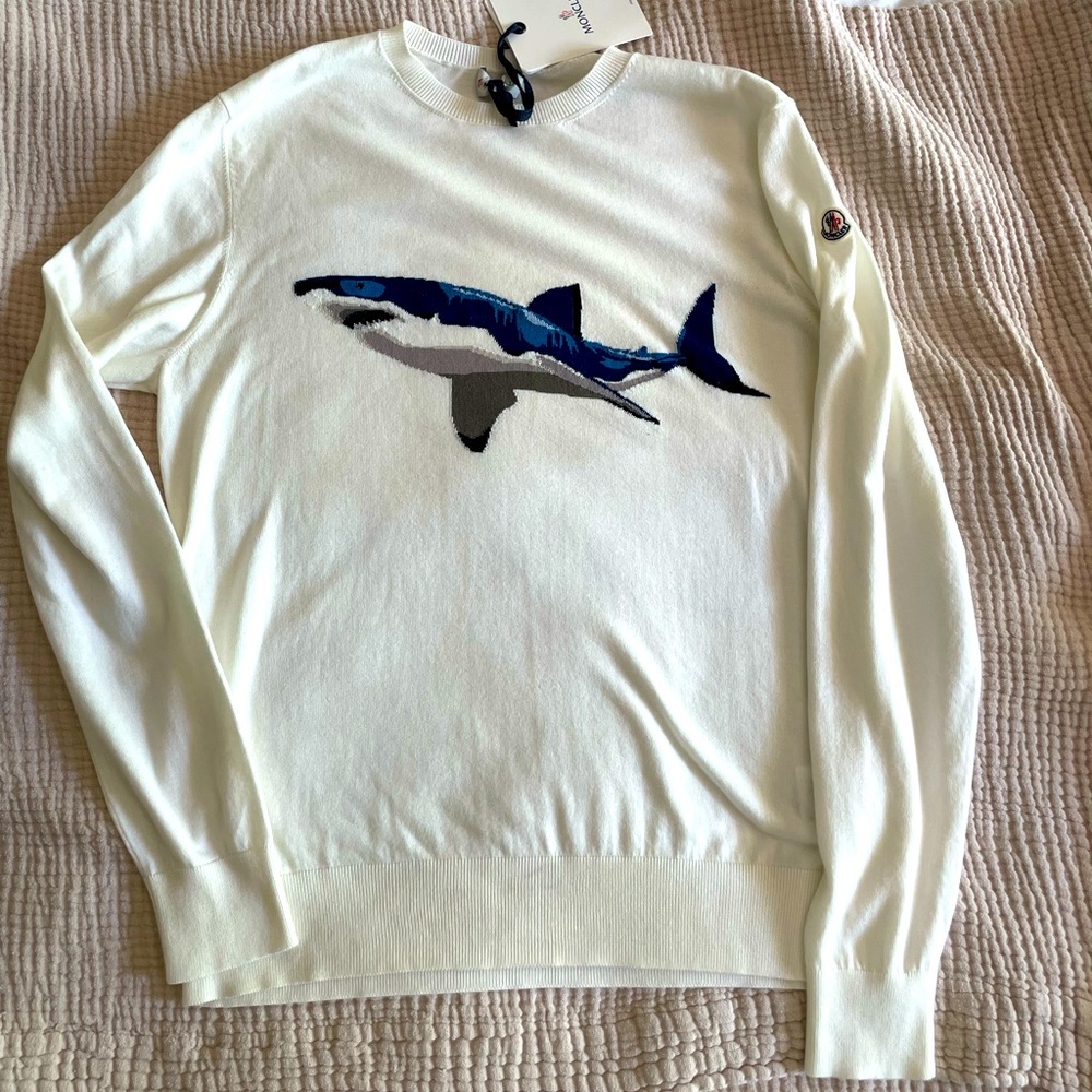 Moncler Shark Sweater for Men. Size Large